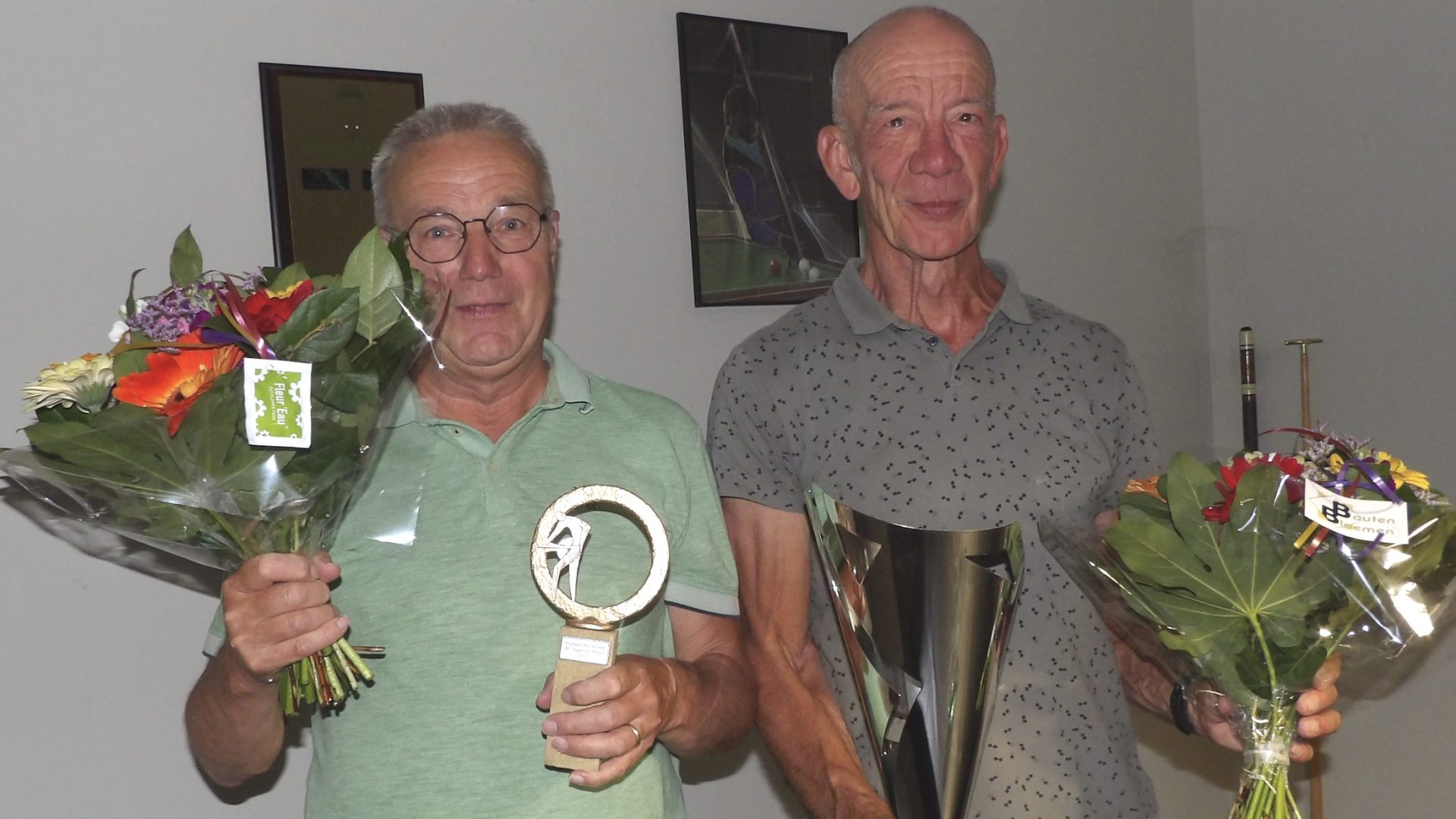 Will Driessen, Meijel (Bandstoten) en Johan Ewalts, Joppe (Libre)