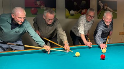 Van links naar rechts: Ben Gorts, Chris van der Weerden, Giel Schijven en Had Graat
