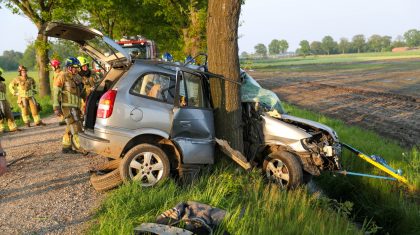 Auto botst tegen boom op zandweg in Meijel-9