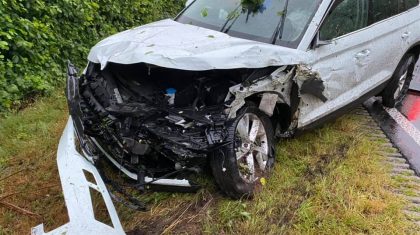 Automobilist ramt meerdere bomen N275 bij Beringe1