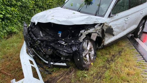 Automobilist ramt meerdere bomen N275 bij Beringe1