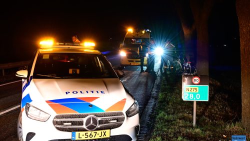 Fietsers op de N275 Venloseweg 1 februari 2024 - JL-5