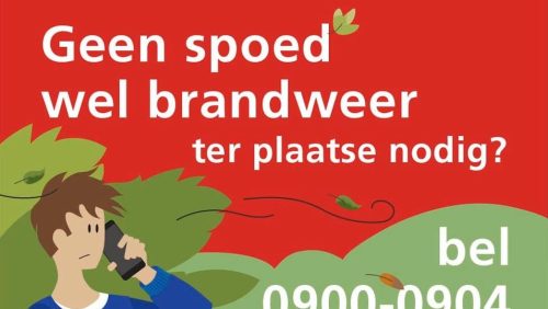 Geen spoed wel brandweer telefoonnummer brandweer