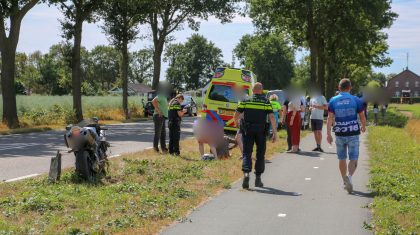 Motor aangereden door legerjeep Nederweerterdijk Meijel-3