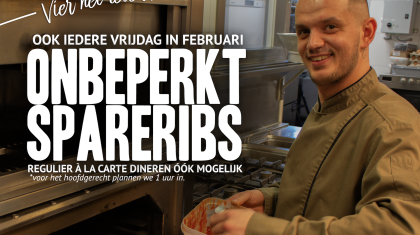 Onbeperkt spareribs eten in februari!