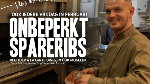 Onbeperkt spareribs eten in februari!