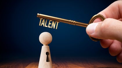 Key to unlock and open your talent and potential. Mentor, coach and another leading person has a key to open hidden talent. Talented human resources are very important for company success.