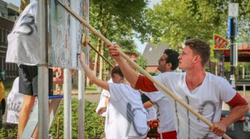 Opruimactie Maastrichtse studentenroeivereniging in Meijel (Foto's)
