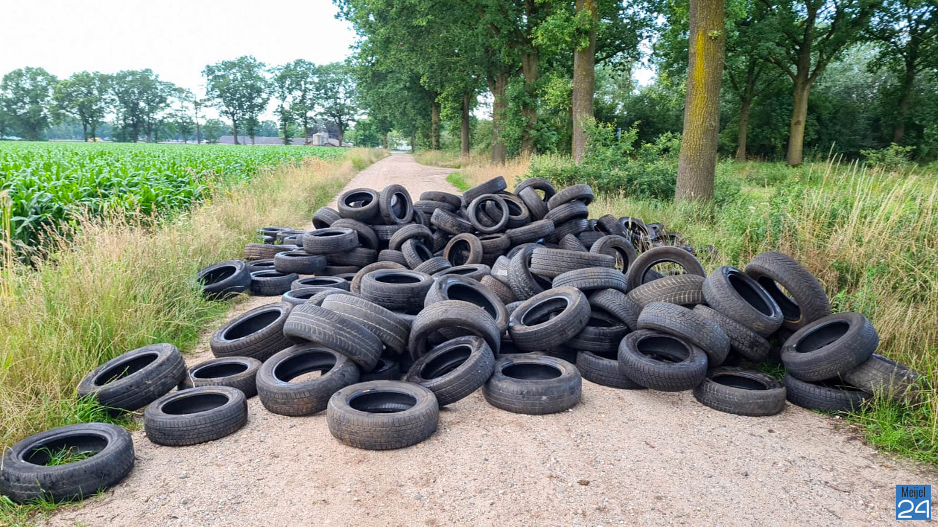 Plons seksueel Vaak gesproken Grote dumping van autobanden in buitengebied Meijel - Meijel24